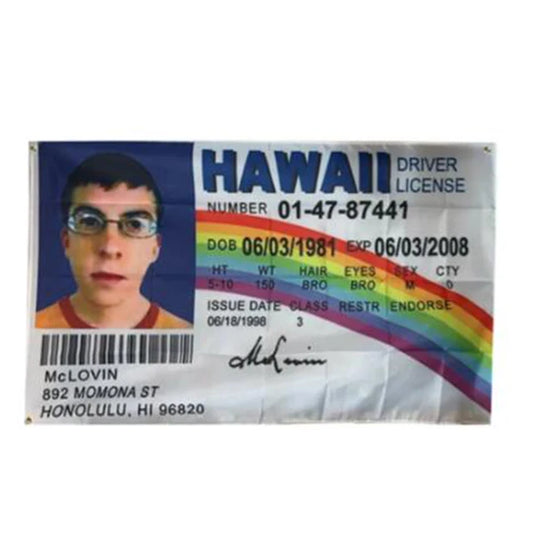 SUPERBAD MCLOVIN FAKE ID FLAG